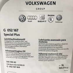 ACEITE VOLKSWAGEN VW ORIGINAL SPECIAL PLUS 5W40 5 LITROS